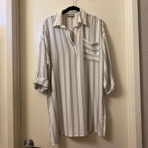 Black and white striped tunic